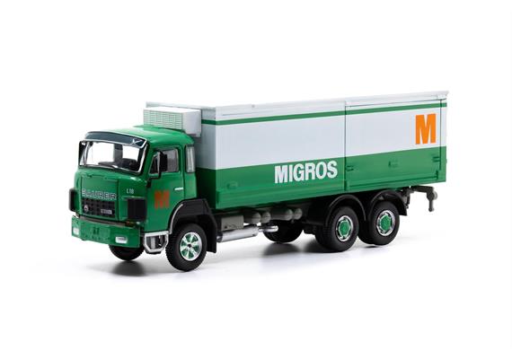 ACE 002389 Saurer D330B F6x4 Frigo Migros - H0 (1:87) | Bild 1