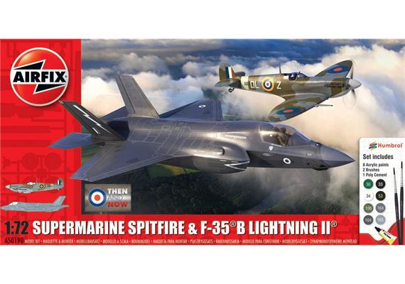 Airfix A50190 Then and Now' Spitfire Mk.Vc & F-35B Lightning II - Massstab 1:72 | Bild 1