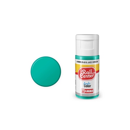 AMMO R-0018 Rail Center Jadegrün, matt, Acrylfarbe, 20 ml