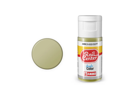 AMMO R-0028 Rail Center Wildledergrau, matt, Acrylfarbe, 20 ml