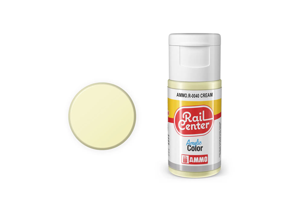 AMMO R-0040 Rail Center Creme, matt, Acrylfarbe, 20 ml