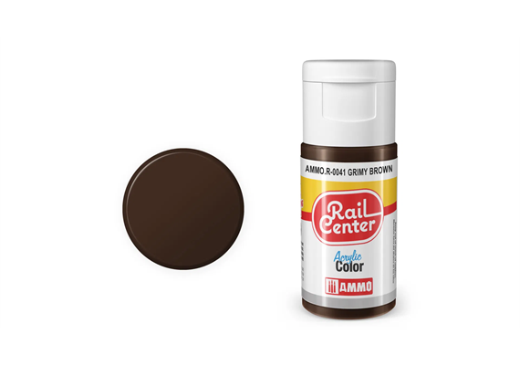 AMMO R-0041 Rail Center Dunkelbraun, matt, Acrylfarbe, 20 ml