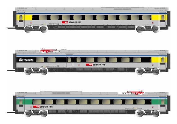 Arnold HN3503 SBB Mittelwagen zu ETR610, 3teilig - N (1:160)