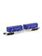 Arnold HN6659 4-achsiger Containertragwagen mit 2x blau 22' coil - N (1:160)
