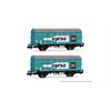 Arnold HN6683 SBB 2-teiliges Set 2-achsiger gedeckter Güterwagen K4, APROZ, Ep. III - N