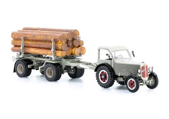 ATC Autocult 003018 Hürlimann Industrietraktor D-500 Set mit Anhänger - Massstab 1:32 | Bild 6