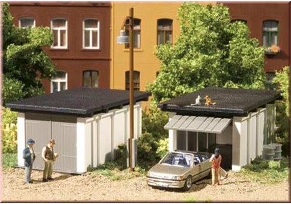 Auhagen 2 Fertigteilgaragen HO
