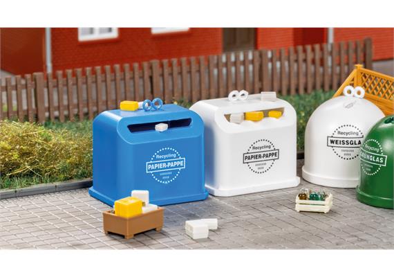 Auhagen 41695 Recycling-Container mit Zubehör - H0 (1:87) | Bild 2