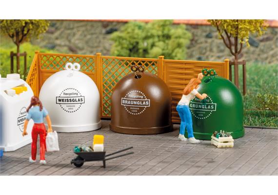 Auhagen 41695 Recycling-Container mit Zubehör - H0 (1:87) | Bild 3