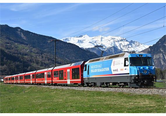 Bemo 1259189 RhB Ge 4/4 III 649 Universallok "Engadin Skimarathon", analog - H0m | Bild 3