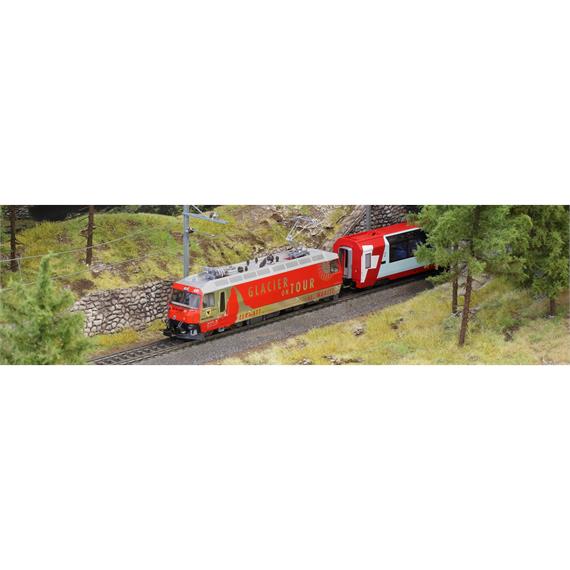 Bemo 1459 161 RhB Ge 4/4 III 651 "Glacier on Tour", AC 3L, digital mit Sound - H0