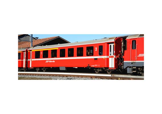 Bemo 3241 163 RhB AB 1563 Einheitswagen II, 1./2. Klasse, neurot - H0m