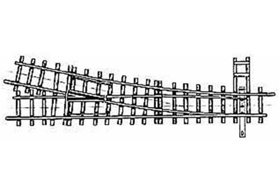Bemo 4210 000 12° Weiche rechts, 162,3 mm, R 515 mm - H0m (1:87)