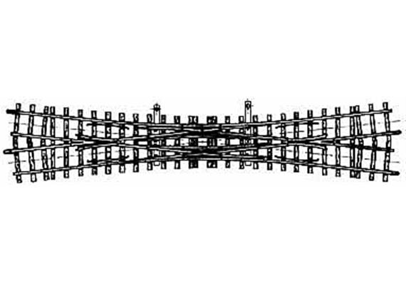 Bemo 4215 000 12° Doppelkreuzweiche, 220mm