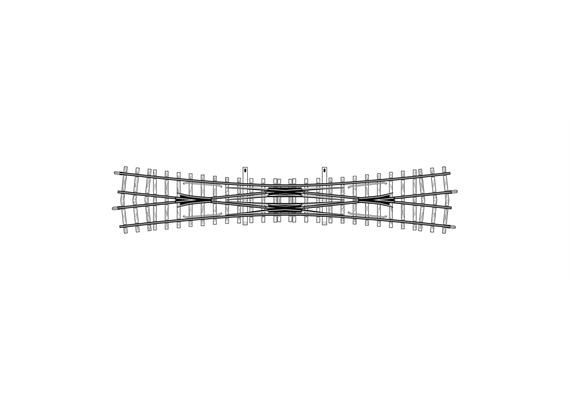 Bemo 4215 000 Doppelkreuzungsweiche 12° , 220 mm - H0m
