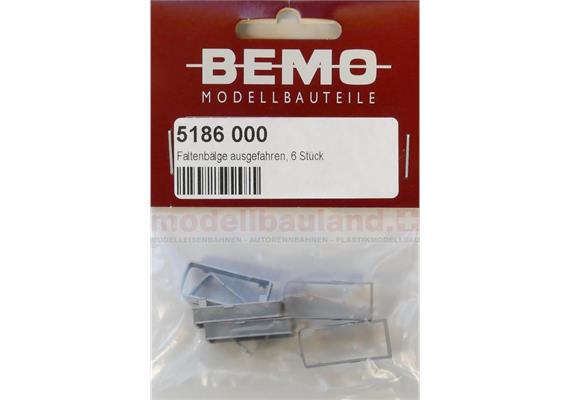 Bemo 5186 000 Faltenbalg ausgefahren, 6 Stück - H0m (1:87)