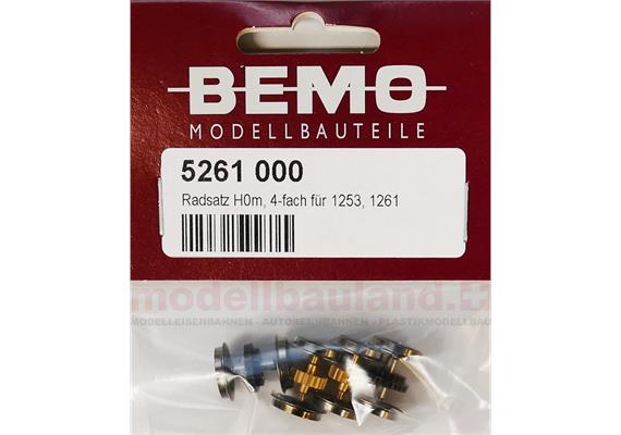 Bemo 5261 000 Radsatz komplett für GHe 4/4 BVZ - H0m