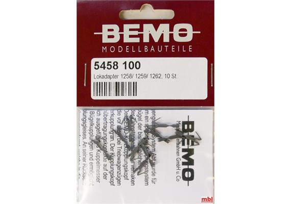 Bemo 5458 100 Kurzkupplung für 1258 / 1259 / 1262, 10 Stück - H0m (1:87)