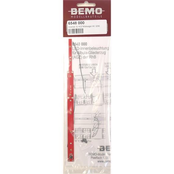 Bemo 6548000 LED Wageninnenbeleuchtung für AGZ Mittel- und Endwagen Art. 3298 - H0m