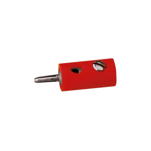 Brawa 3052 Stecker rund 2,5 mm rot, 10 Stück