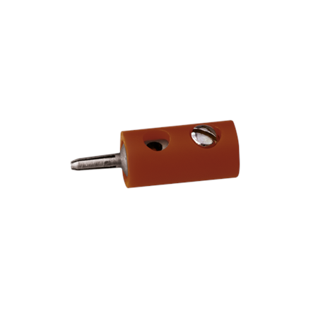 Brawa 3054 Stecker rund 2,5 mm braun, 10 Stück