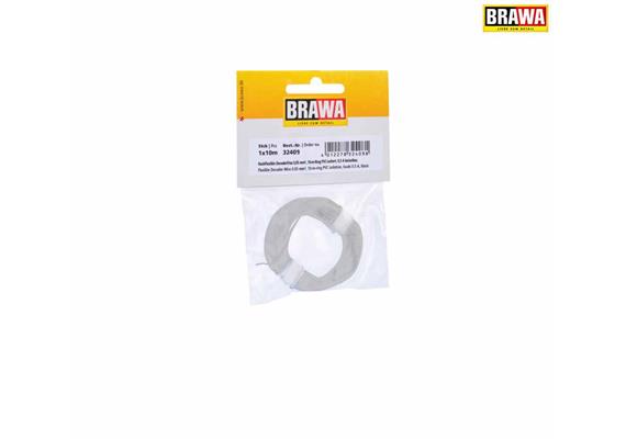 BRAWA 32409 Hochflexible Decoderlitze weiss 0,05mm, Länge 10m