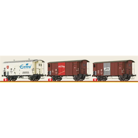 Brawa 50882 Güterwagen Set K2 Schweiz 3-teilig, AC 3L - H0 (1:87)