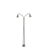 BRAWA 84019 Gittermastleuchte, 2-fach, Stecksockel mit LED - H0 (1:87)