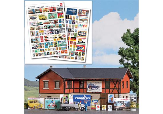 Busch 1130 Werbeplakate "DDR" - H0 (1:87)