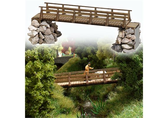 Busch 1497 Holzbrücke - H0 (1:87)