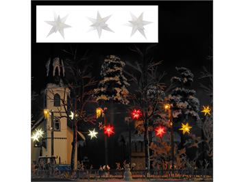 Busch 5414 Drei weiß leuchtende Weihnachtssterne - H0 (1:87)