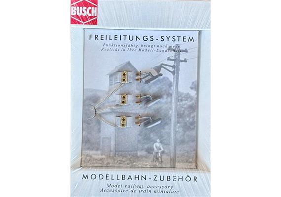 Busch 5521 Freileitungssystem Neon-Leuchten, 3 Stück - H0 (1:87) | Bild 2