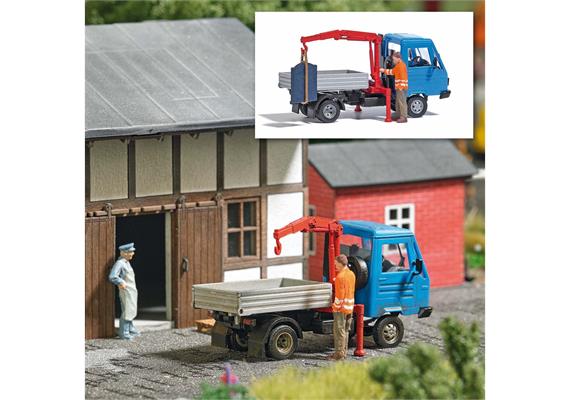 Busch 7906 Action Set: Fahrzeug mit Kran, H0