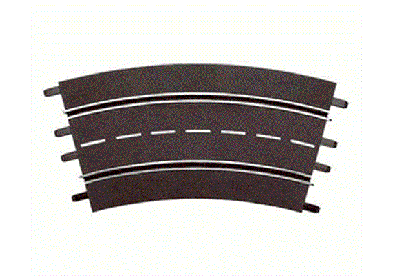 Carrera 20020573 Kurve 3/30 °, 6 Stück - DIGITAL 124, DIGITAL 132, EVOLUTION