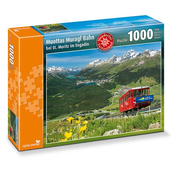 Carta.Media 7285 Puzzle Muottas Muragl bei St.Moritz, 1000 teilig