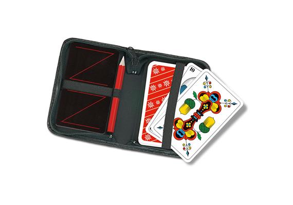 Carta.Media 7557 Deutschschweizer Jasskarten im Reiseetui (Leder)