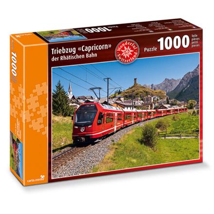 Carta.Media 7913 Puzzle Triebzug „Capricorn“ der RhB, 1000 Teile