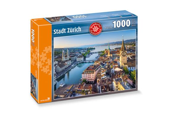 Carta.Media 7916 Puzzle Stadt Zürich, 1000 Teile