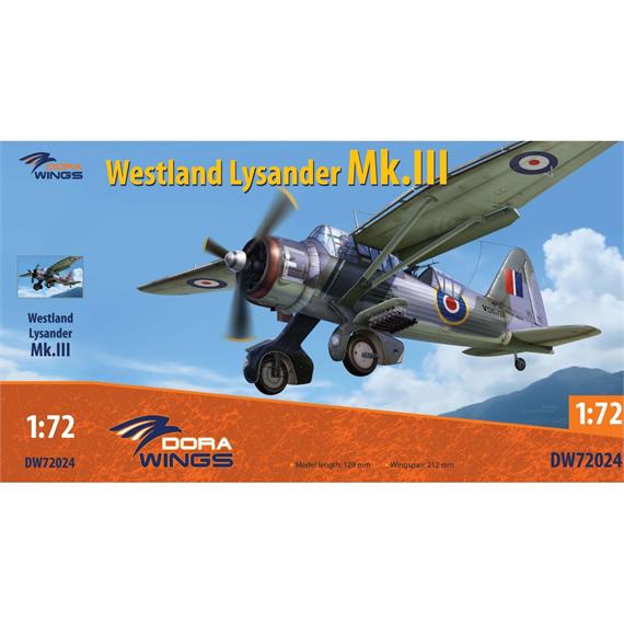 Dora Wings DW72024 Westland Lysander Mk.III, Massstab 1:72