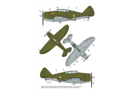 Dora Wings DW48032 Republic P-43A-1 Lancer, Massstab 1:48 | Bild 4