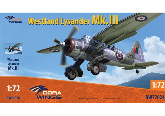 Dora Wings DW72024 Westland Lysander Mk.III, Massstab 1:72 | Bild 1