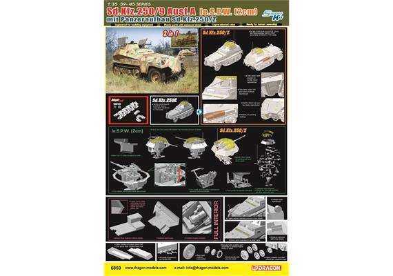 Dragon 6859 Sd.Kfz.250/9 le.S.P.W.(2cm)m.PzAufb - Massstab 1:35