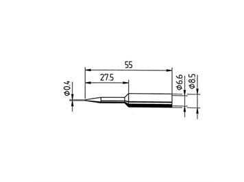 ERSA LF-ERSADUR-Lötspitze 0.4 mm Bleistiftspitz verlängert zu ERSA RDS 80