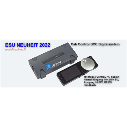 ESU 50311 Cab Control DCC Digitalsystem, mit Mobile Control, 7A, Set mit Netzteil