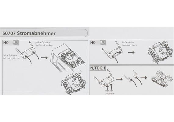 ESU 50707 Innenbeleuchtungs-Stromabnehmer für Waggons, 8 Stück, DC/AC - N, H0 | Bild 3