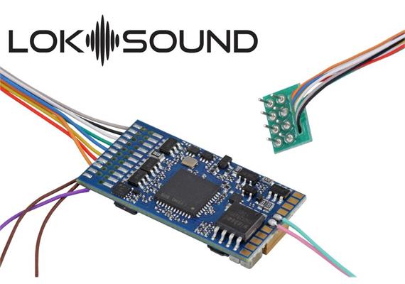 ESU 58410 LokSound 5 DCC/MM/SX/M4 "Leerdecoder", 8pol. Stecker mit Lautsprecher 11x15 mm