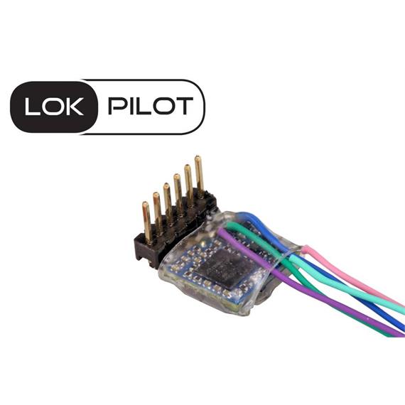 ESU 59857 LokPilot 5 micro DCC, 6-pin Direkt gewinkelt - Spurweite N, TT