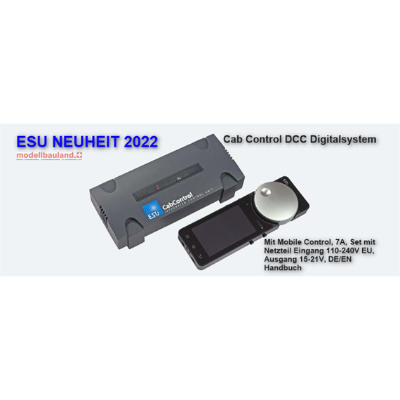 ESU 50311 Cab Control DCC Digitalsystem, mit Mobile Control, 7A, Set mit Netzteil