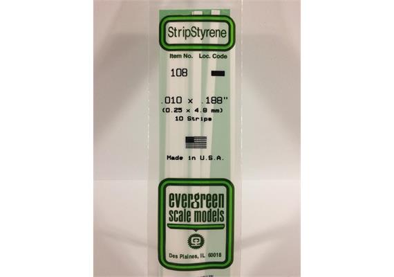 Evergreen 108 Vierkantprofile, 350x0,25x4,80mm, 10 Stück | Bild 2