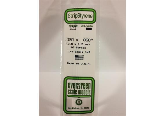 Evergreen 123 Vierkantprofile, 350x0,50x1,50mm, 10 Stück | Bild 2